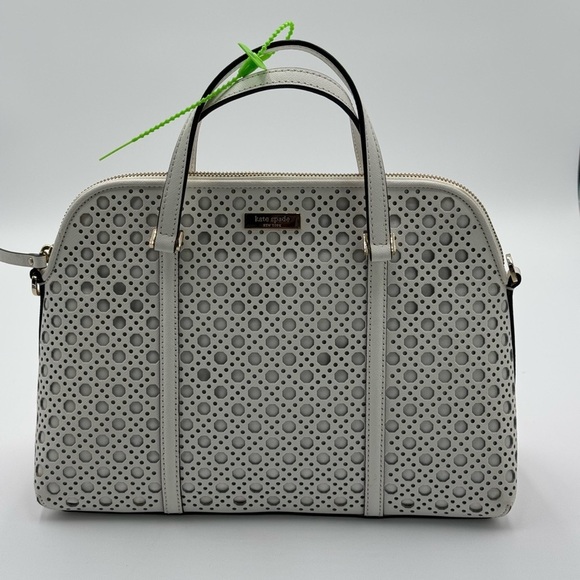 Kate Spade White Perforated Leather Newbury
Lane Top Handle Bag White - Picture 3 of 17